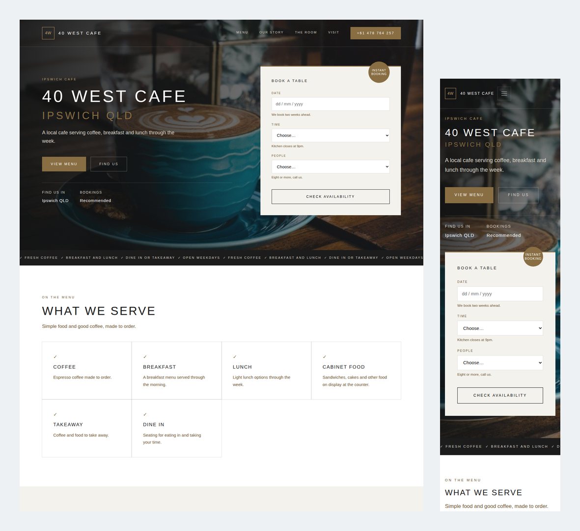 Mill Lane Espresso template preview